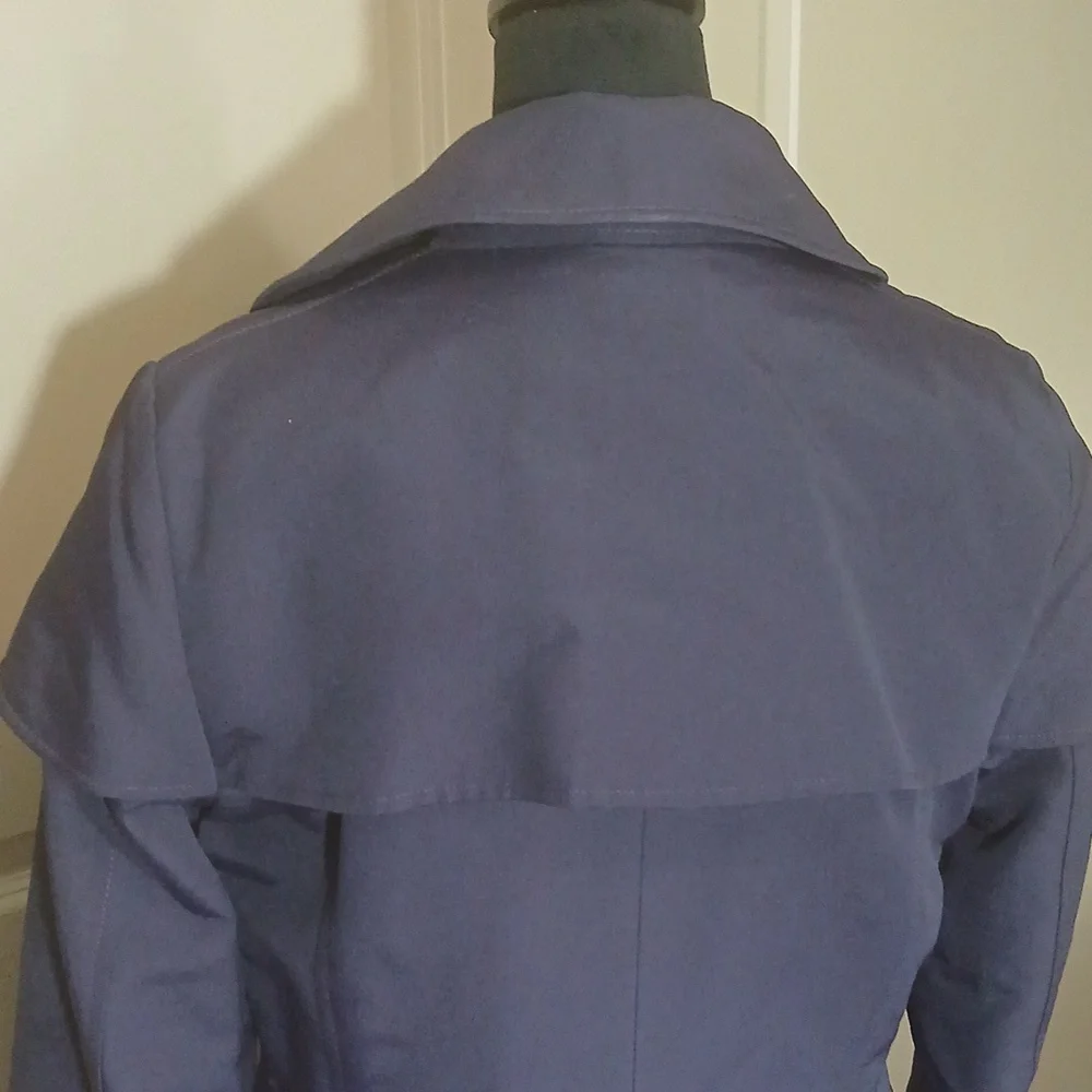 Burberry Plum Double-Breasted Trench Coat - Picture 10 of 12